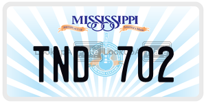 TND702  license plate in MS