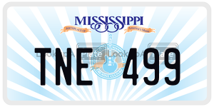 TNE499  license plate in MS