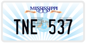 TNE537  license plate in MS
