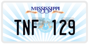 TNF129  license plate in MS