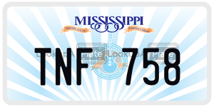 TNF758  license plate in MS
