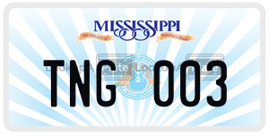 TNG003  license plate in MS
