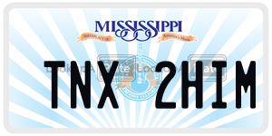 TNX2HIM  license plate in MS