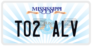 TO2ALV  license plate in MS