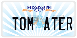 TOMATER  license plate in MS