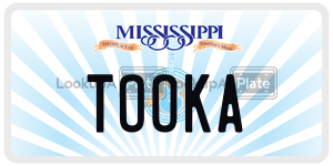 TOOKA  license plate in MS