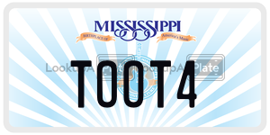TOOT4  license plate in MS