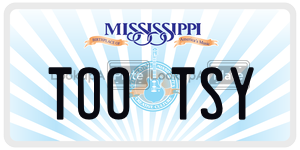 TOOTSY license plate in Mississippi