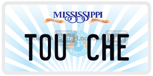 TOUCHE  license plate in MS