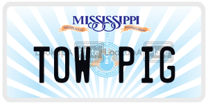 TOWPIG  license plate in MS