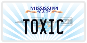 TOXIC  license plate in MS