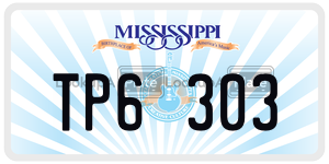 TP6303  license plate in MS