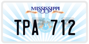 TPA712  license plate in MS