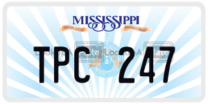 TPC247 license plate in Mississippi
