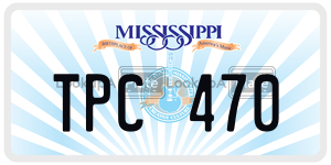 TPC470  license plate in MS