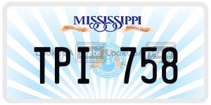 TPI758  license plate in MS