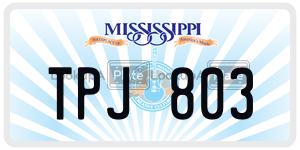 TPJ803  license plate in MS