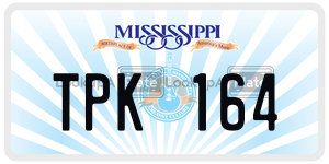 TPK164  license plate in MS