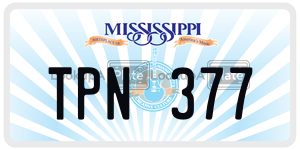 TPN377  license plate in MS