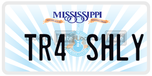 TR4SHLY  license plate in MS