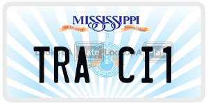 TRACI1  license plate in MS