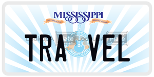 TRAVEL  license plate in MS