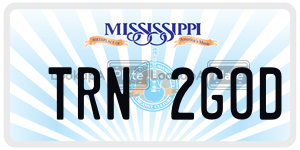 TRN2GOD  license plate in MS