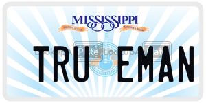 TRUEMAN  license plate in MS