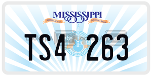 TS4263  license plate in MS