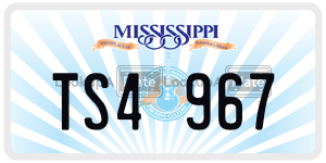 TS4967  license plate in MS