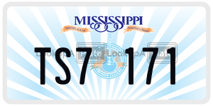 TS7171  license plate in MS