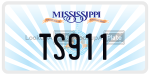 TS911  license plate in MS