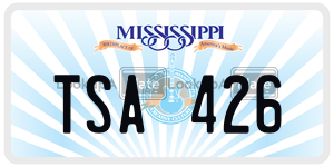 TSA426  license plate in MS