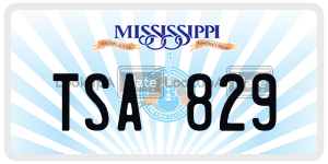 TSA829  license plate in MS
