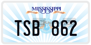 TSB862  license plate in MS