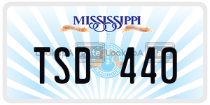 TSD440  license plate in MS