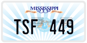 TSF449  license plate in MS