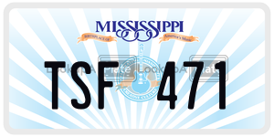 TSF471  license plate in MS