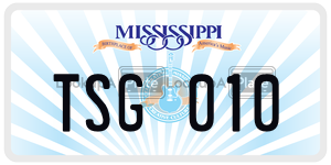 TSG010  license plate in MS