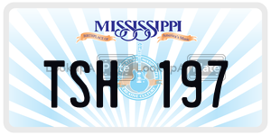 TSH197  license plate in MS