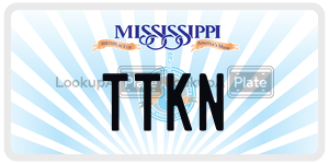 TTKN  license plate in MS