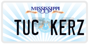 TUCKERZ  license plate in MS