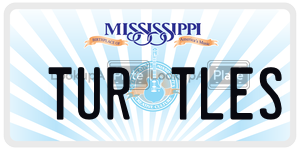 TURTLES  license plate in MS