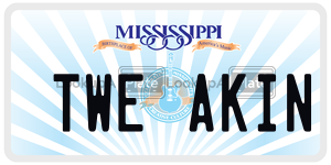 TWEAKIN  license plate in MS