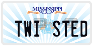 TWISTED  license plate in MS