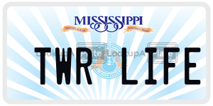 TWRLIFE  license plate in MS