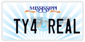 TY4REAL  license plate in MS
