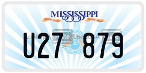 U27879  license plate in MS