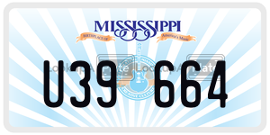 U39664  license plate in MS