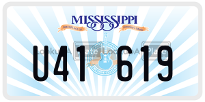U41619  license plate in MS